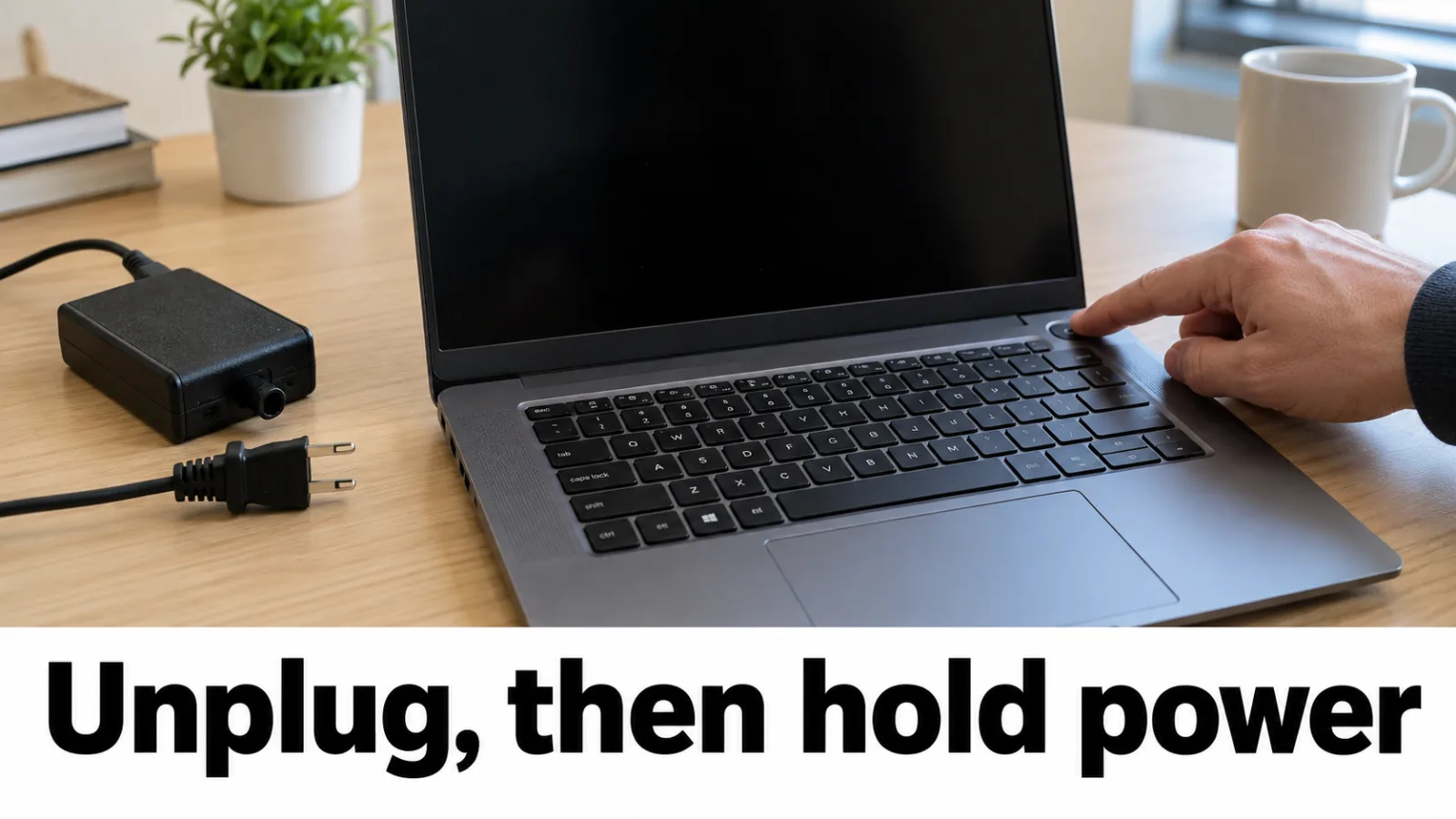 Laptop shut down with AC adapter unplugged